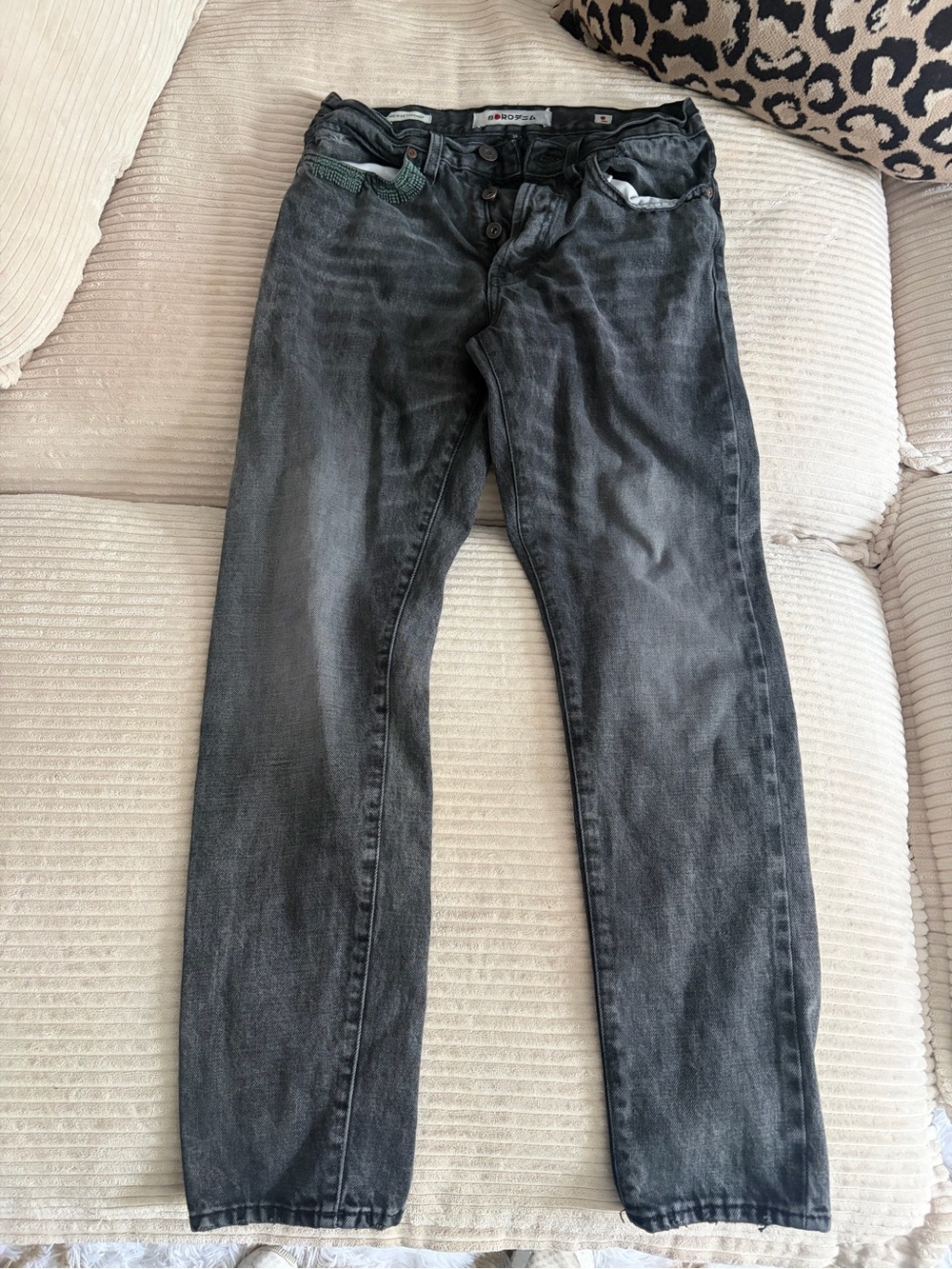 Women's Black Washed Boot Cut Jeans by Boro